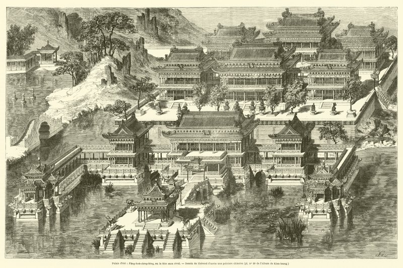 Sommerpaladset, Fang-hou-ching-king eller det uovertrufne sted (gravering) af French School