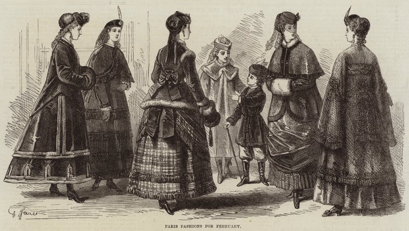 Paris Fashions til februar (gravering) af French School