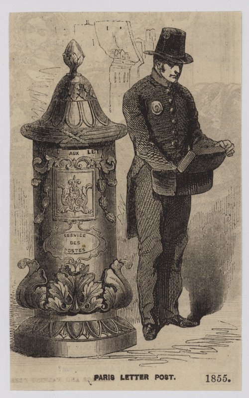 Paris Brevpost, 1855 af French School