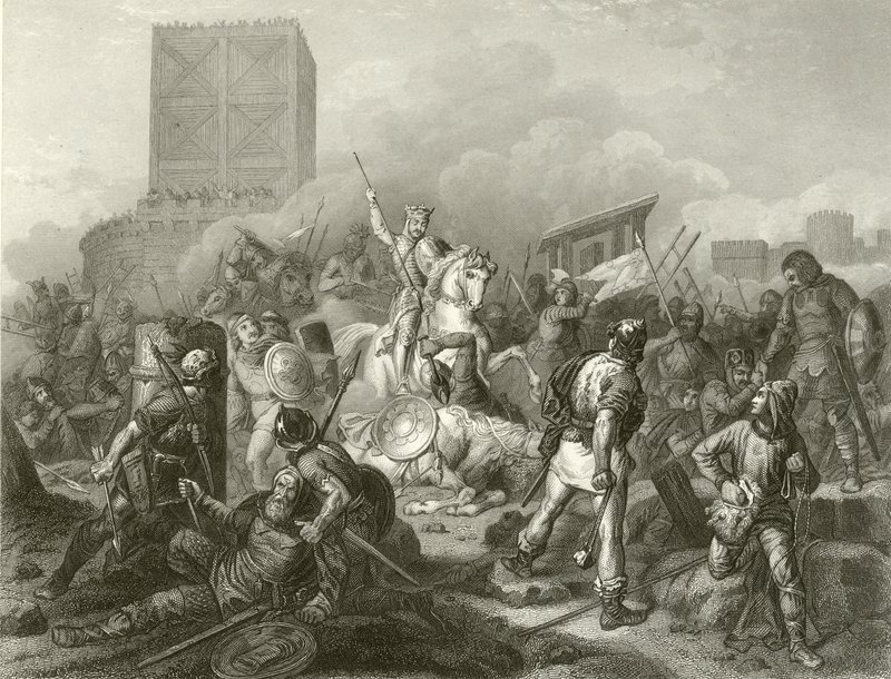 Paris belejret af normannerne, 885 af French School