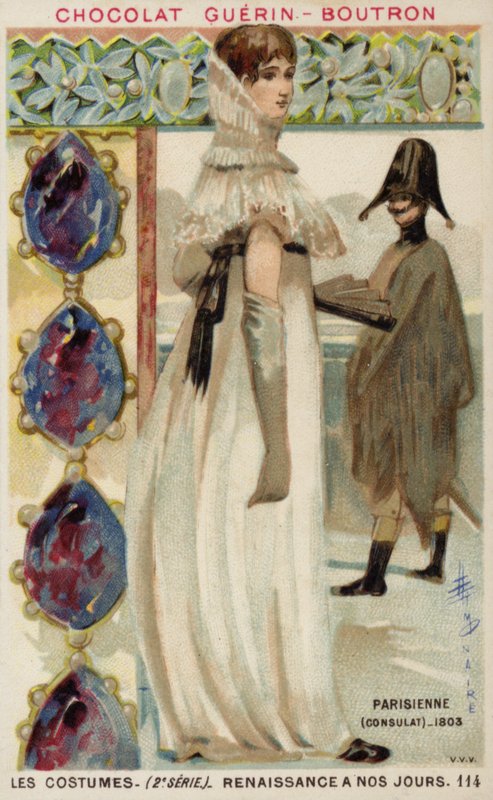 Parisisk mode fra konsulatet, 1803 af French School