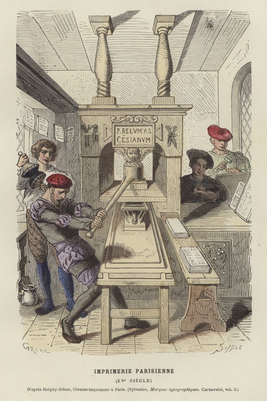 Parisisk trykkeri, 1400-tallet af French School