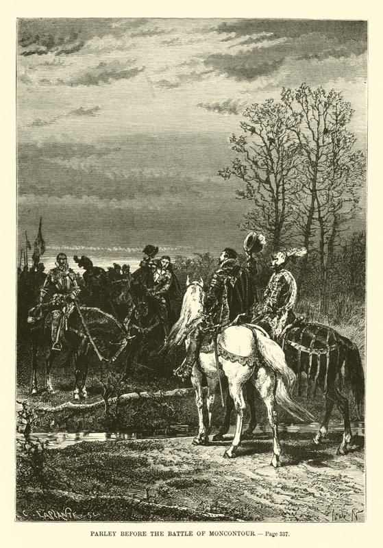 Parley før slaget ved Moncontour af French School