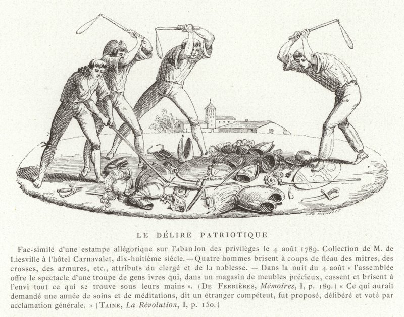 Patriotisk delirium, fransk revolution, august 1789 af French School