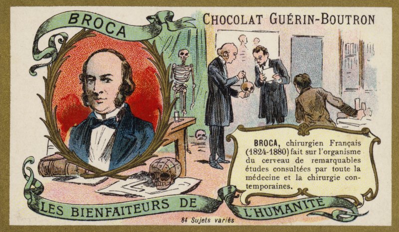 Paul Broca, fransk læge, anatom og antropolog (chromolitho) af French School