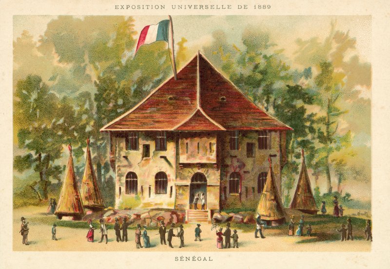Pavillonen i Senegal, Verdensudstilling 1889, Paris af French School