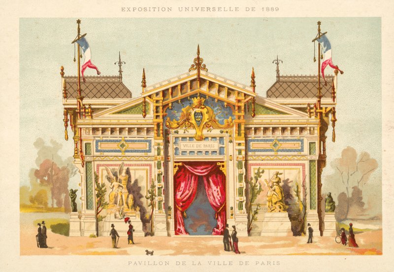 Pavillon af byen Paris, Exposition Universelle 1889, Paris af French School