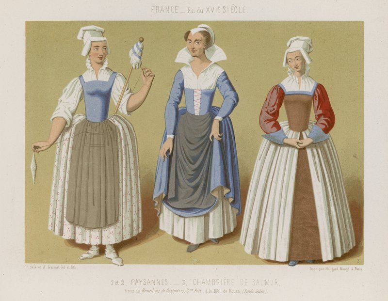 Bonde og kammerpigerne i Saumur af French School