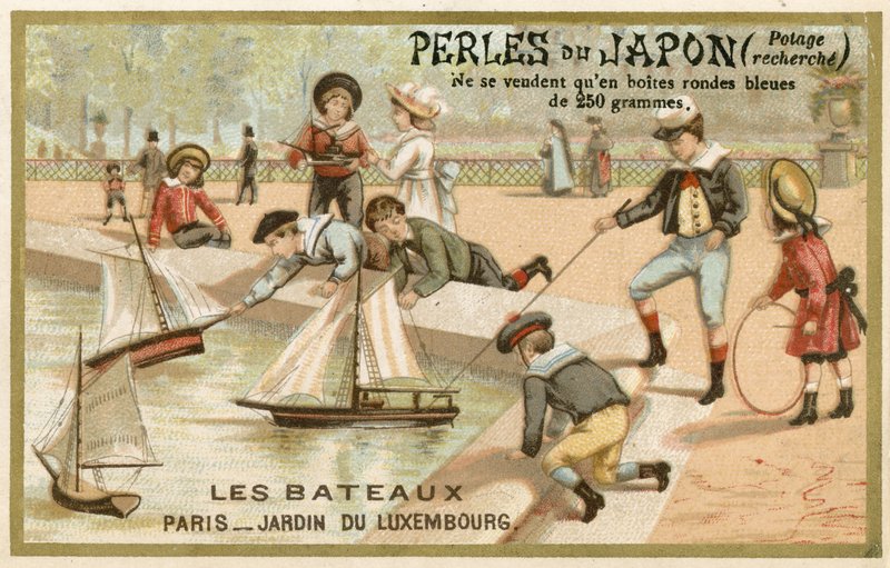 Japanske perler handelskort af French School