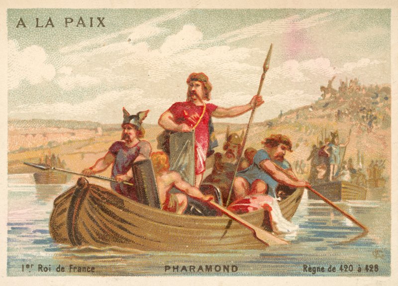 Pharamond I, Frankernes konge (chromolitho) af French School