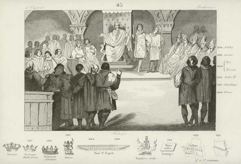Philip IV of France convenes the States General, Louuvre Palace, Paris, 1302  af French School