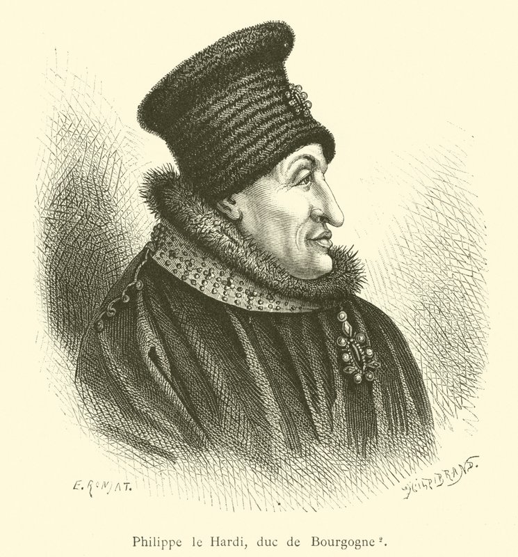 Filip den dristige, hertug af Bourgogne (gravering) af French School