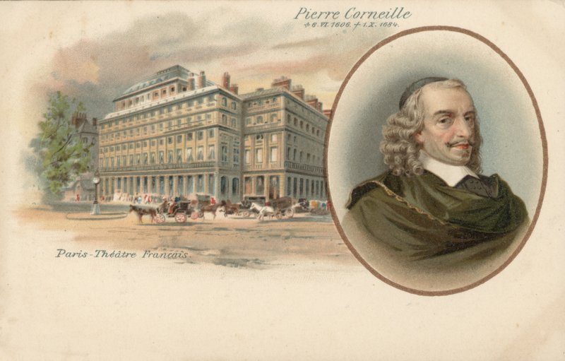 Pierre Corneille (farve litho) af French School