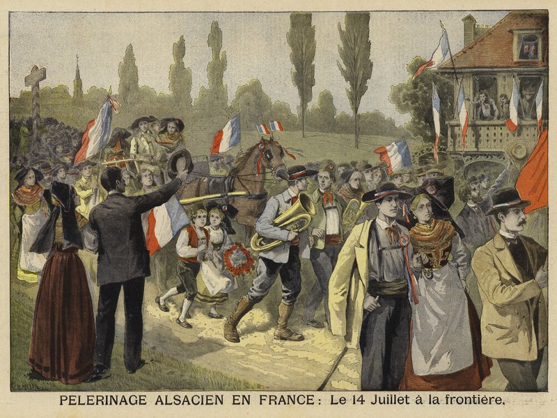 Elsassernes pilgrimsfærd til Frankrig, 14. juli 1897 af French School