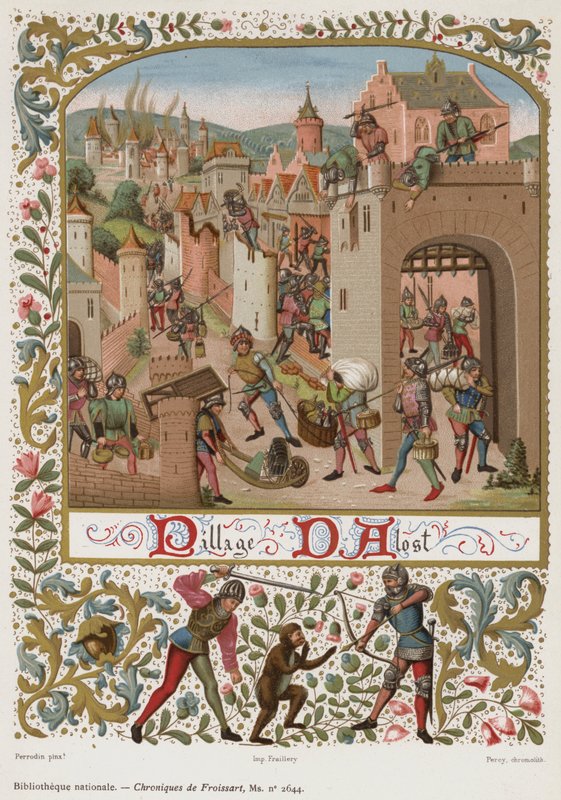 Pillage DAlost (chromolitho) af French School