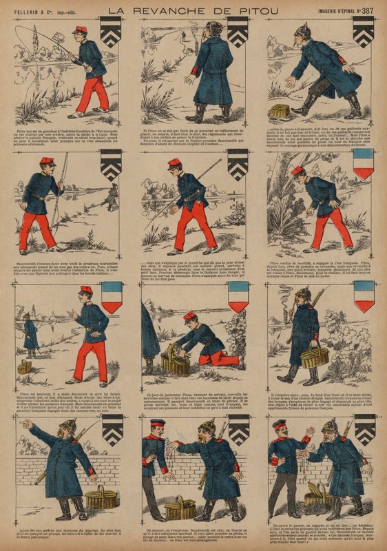 Pitous hævn (farvet gravering) af French School