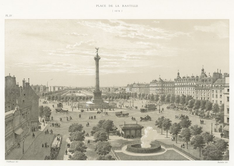 Place de la Bastille, 1878 af French School