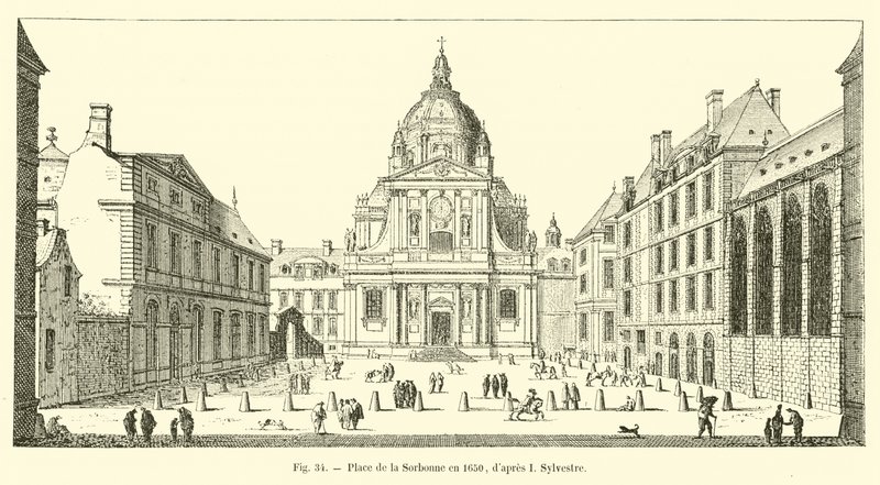 Place de la Sorbonne i 1650, efter I Sylvestre af French School