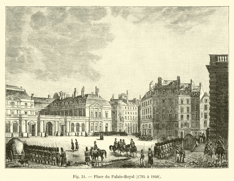 Place du Palais-Royal, 1795 til 1848 af French School