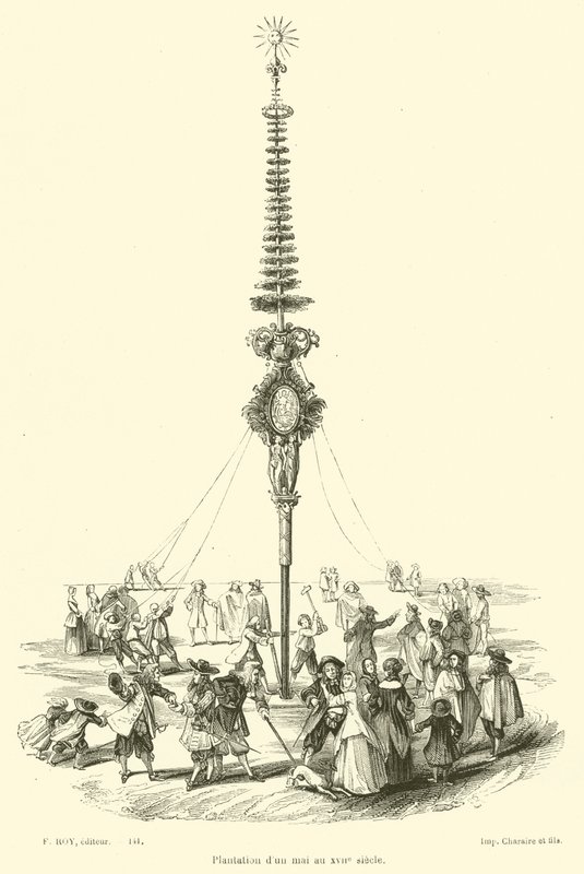 Plantage af en maj i det 17. århundrede (gravering) af French School