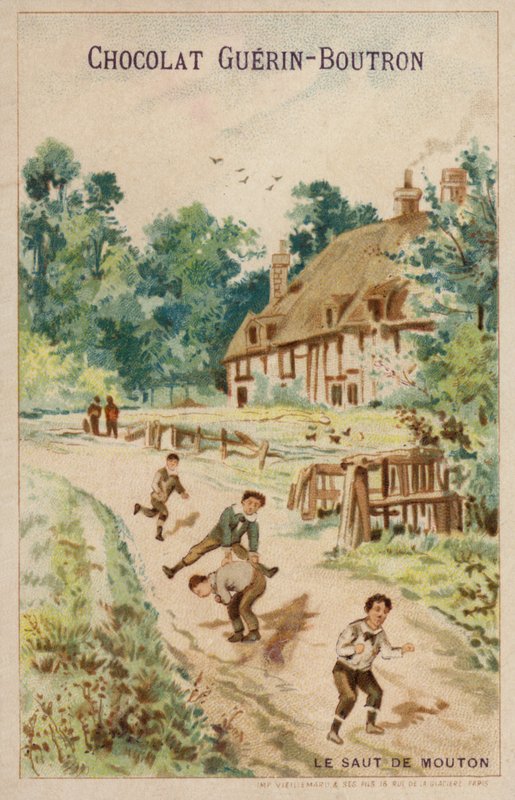 Spiller leapfrog (chromolitho) af French School