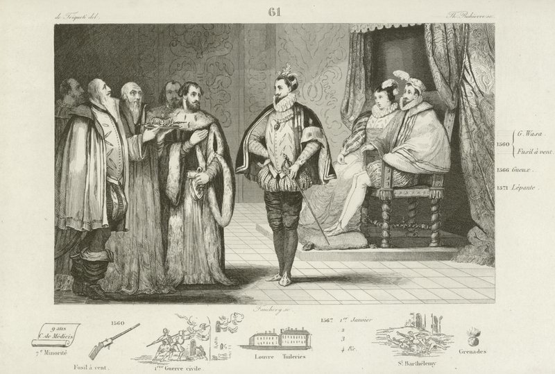 Polish ambassadors informing Henry, Duke of Anjou that he bas been elected King of Poland, 1573  af French School