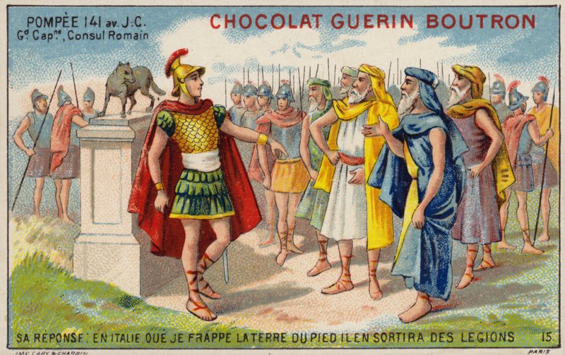 Pompejus den Store, romersk general og konsul (chromolitho) af French School