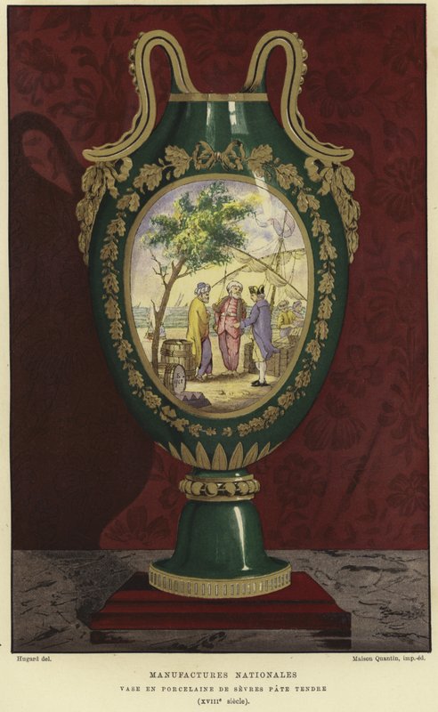 Porcelænsvase fra Manufacture nationale de Sevres, Frankrig af French School