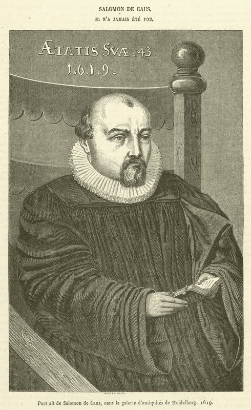Portræt af Salomon de Caus, i Heidelberg Antiquities Gallery af French School