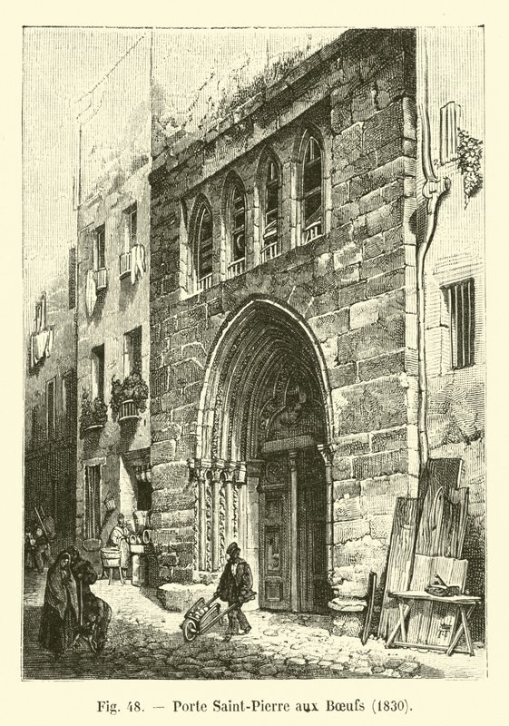 Peters port med okser, 1830 af French School