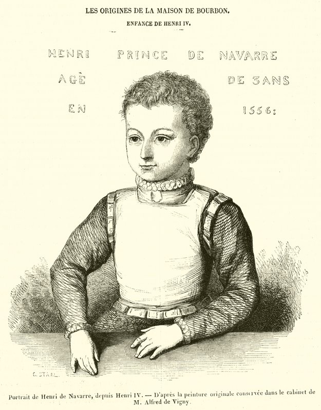 Portræt af Henrik af Navarra, fra Henrik IV (gravering) af French School