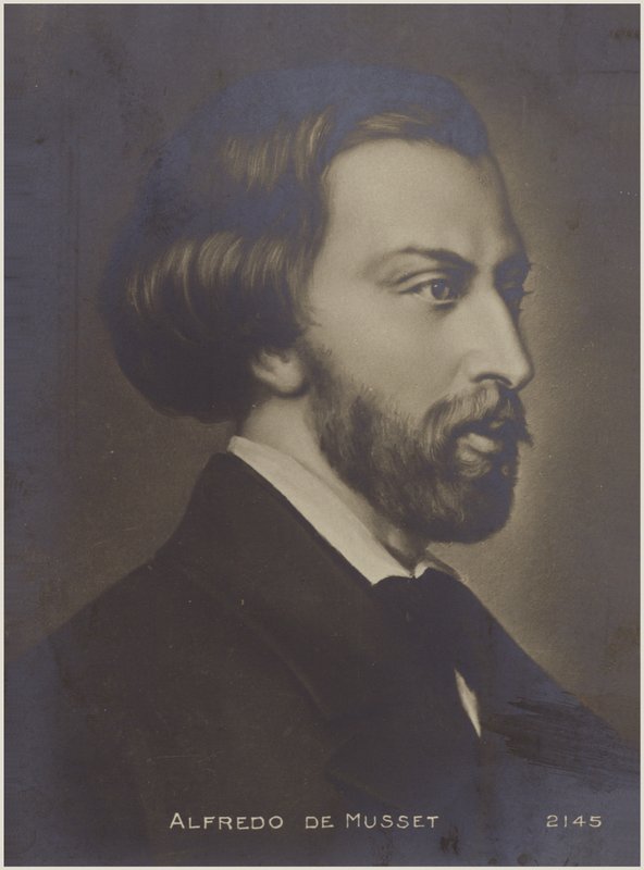 Portræt af Alfred de Musset af French School