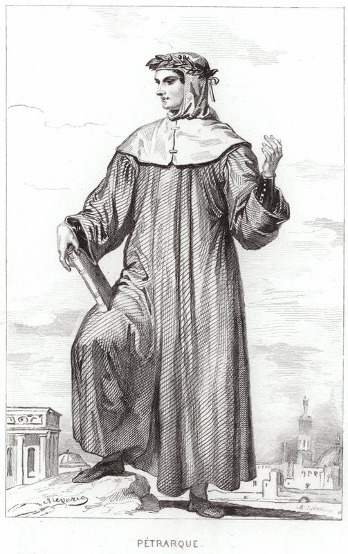 Portræt af Francesco Petrarch af French School