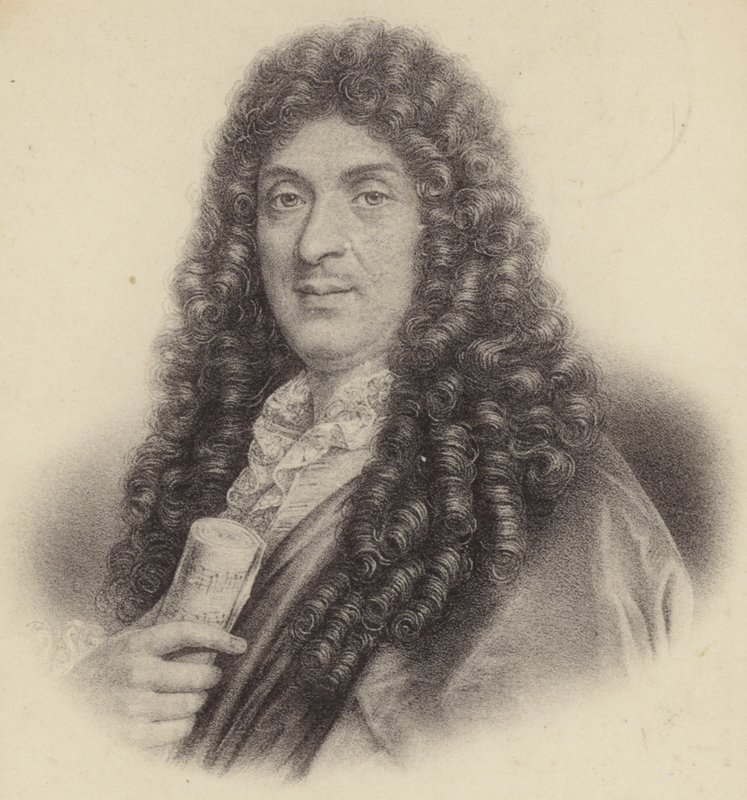 Portræt af Jean-Baptiste Lulli af French School