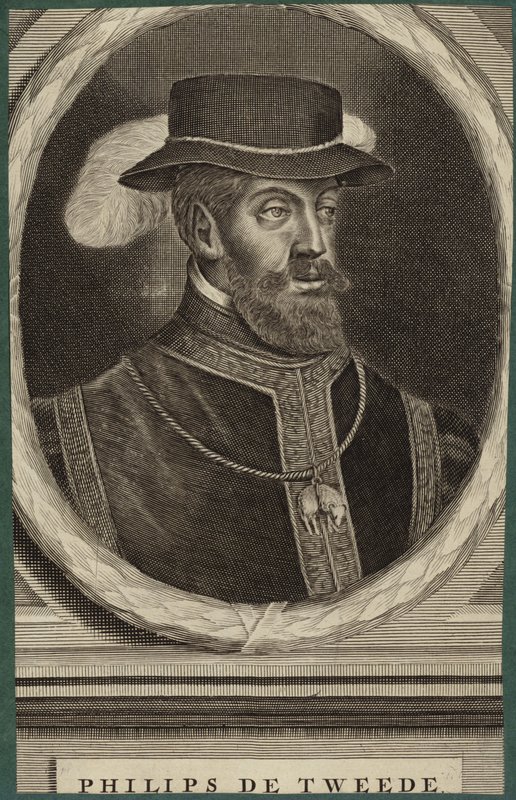 Portræt af kong Filip II af Spanien af French School