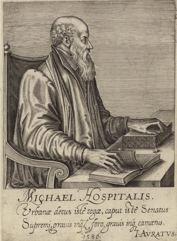 Portræt af Michel de lHopital af French School