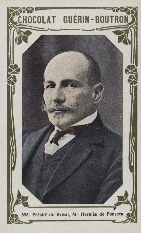 Brasiliens præsident, marskal Hermes de Fonseca (farvefoto) af French School