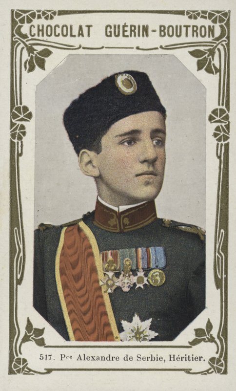 Prins Alexander af Serbien, arving (farvet foto) af French School