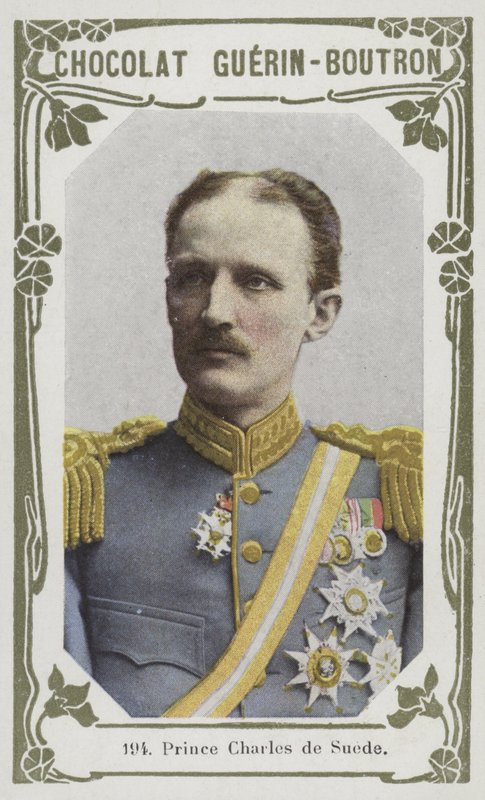 Prins Charles de Suede (farvet foto) af French School