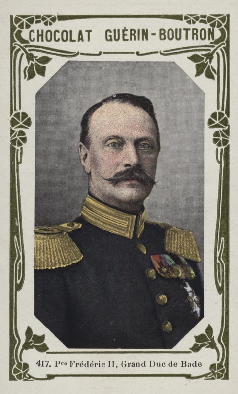 Prins Frederic II, storhertug af Baden (farvet foto) af French School