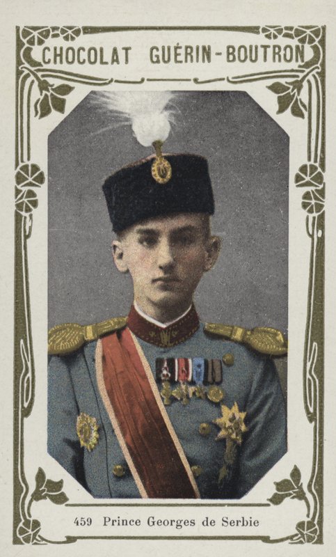 Prins George af Serbien (farvet foto) af French School