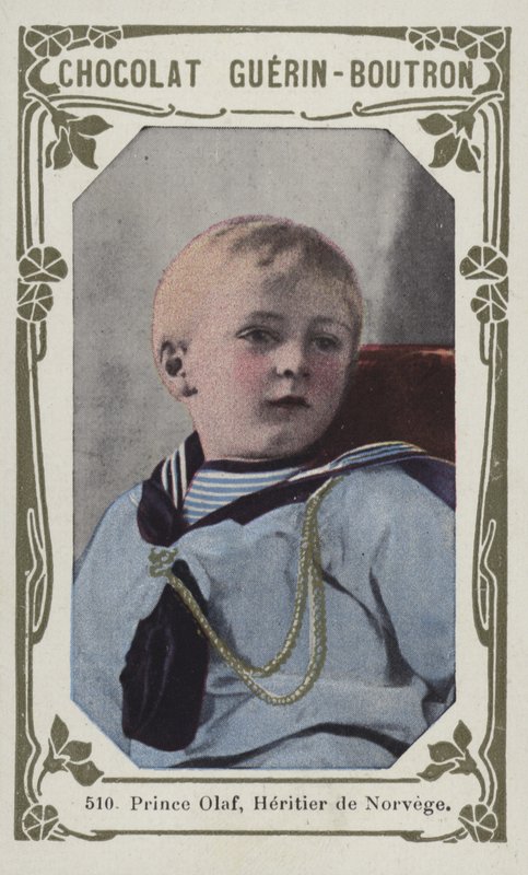 Prins Olaf, Heritier de Norvege (farvet foto) af French School