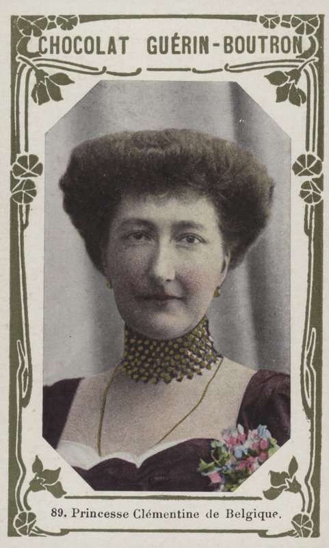 Prinsesse Clementine af Belgien (farvet foto) af French School