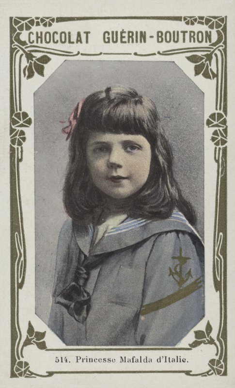 Prinsesse Mafalda af Italien (farvet foto) af French School