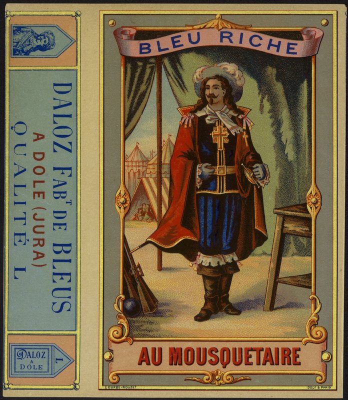 Produktetiket til Bleu Riche au Mousquetaire af French School