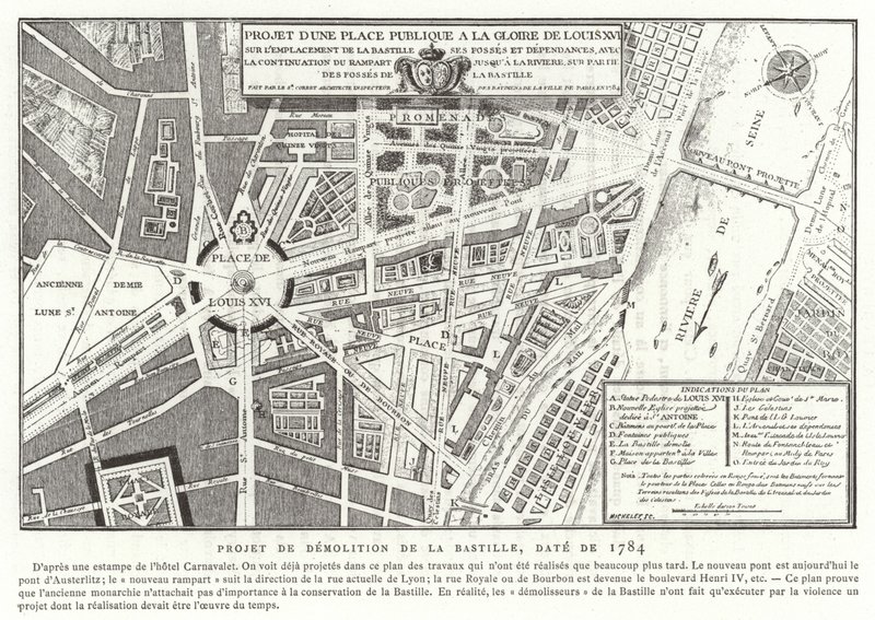 Forslag til en offentlig plads dedikeret til Louis XVI af Frankrigs herlighed, Paris, 1784 af French School