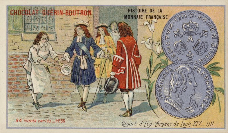 Kvartal ecu af Ludvig XIV af French School
