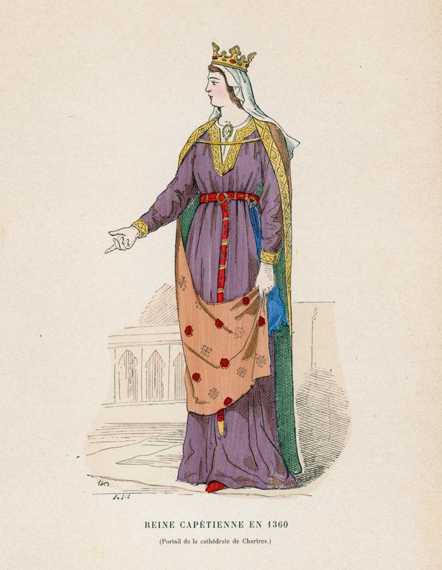 Dronning i 1360 af French School