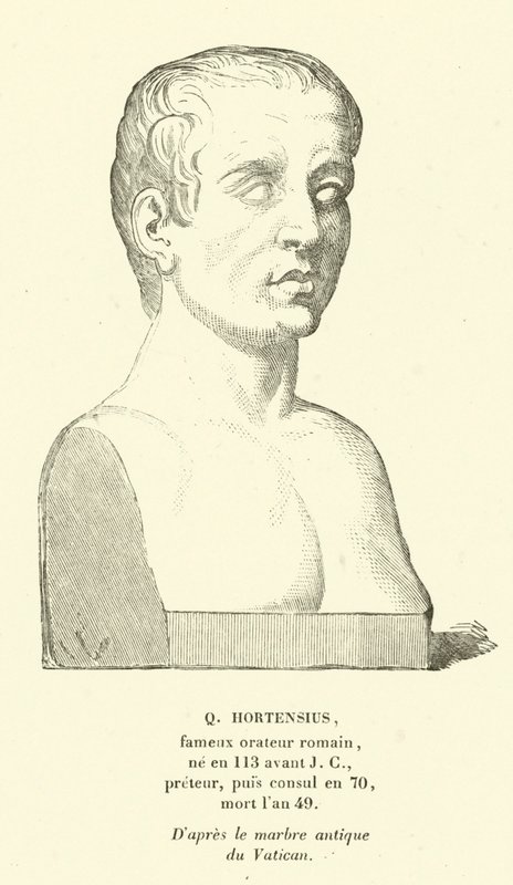 Quintus Hortensius, romersk konservativ politiker og taler (stik) af French School