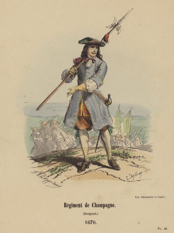 Champagneregiment, sergent af French School